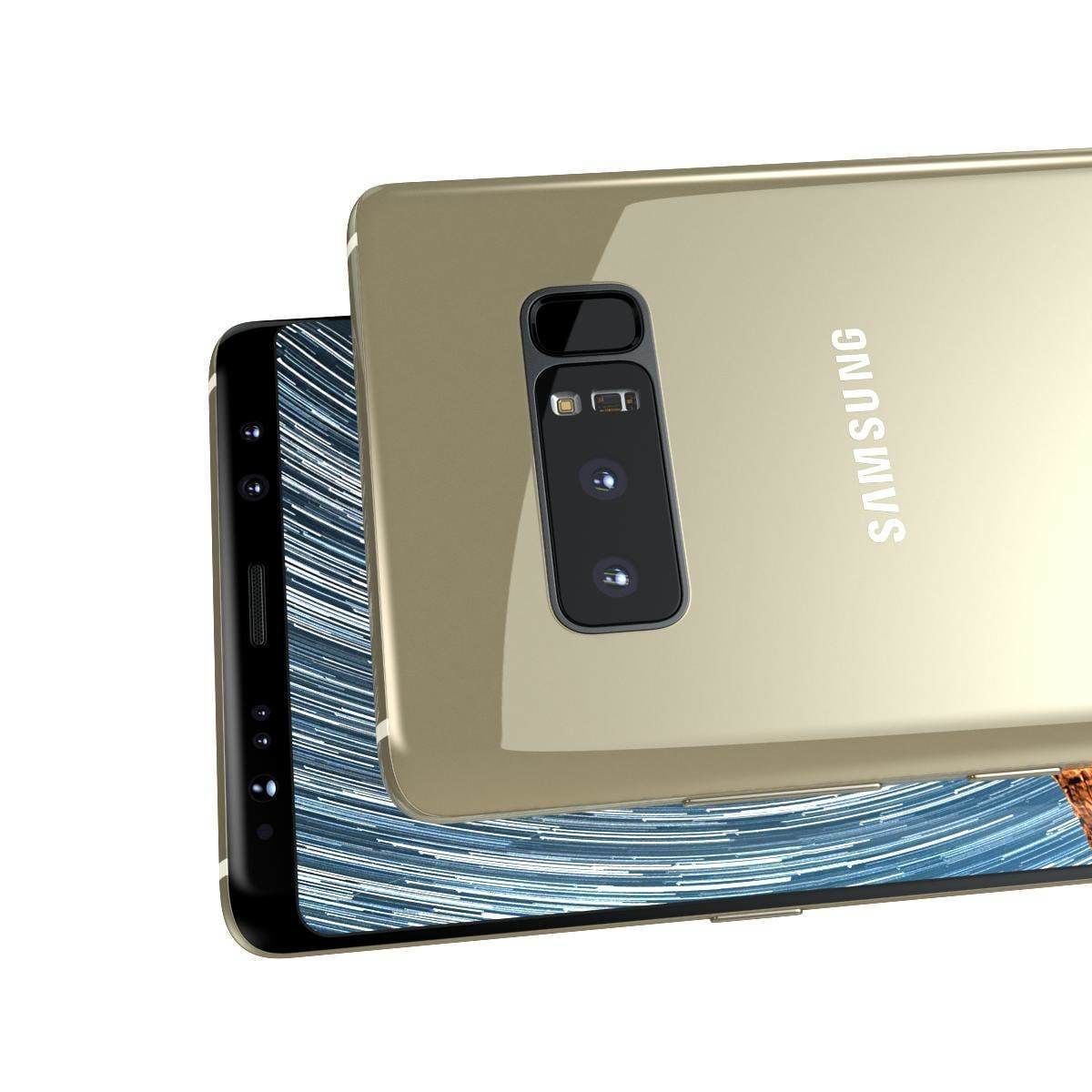 Samsung Galaxy Note 8 Maple Gold High Quality 3D model_9