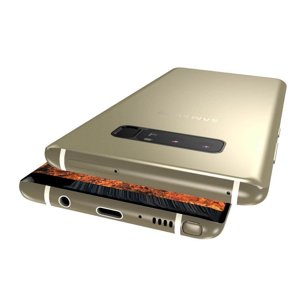 Samsung Galaxy Note 8 Maple Gold High Quality 3D model_11