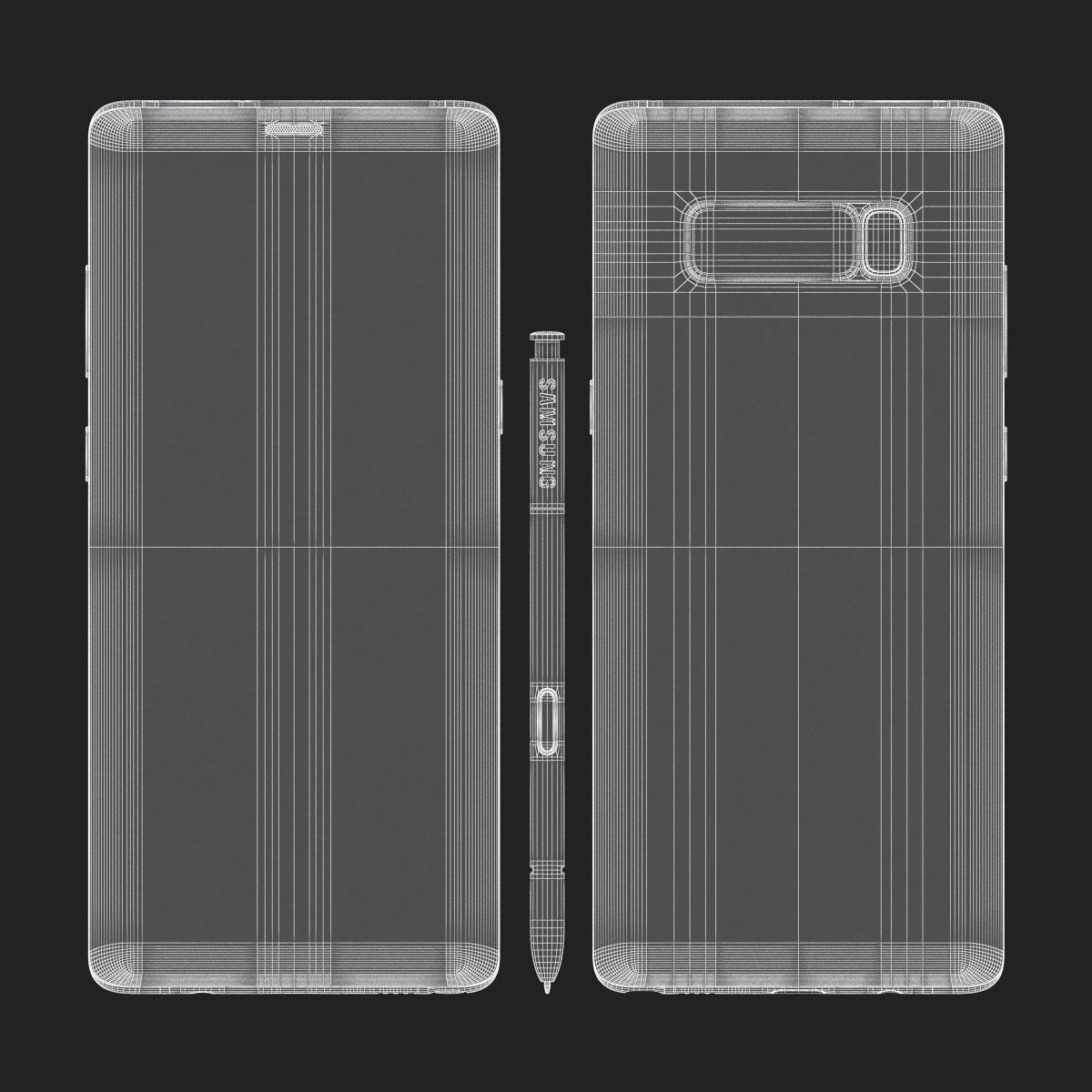 Samsung Galaxy Note 8 Maple Gold High Quality 3D model_13