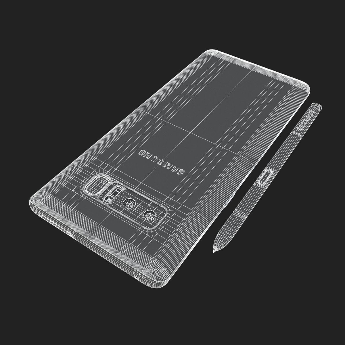 Samsung Galaxy Note 8 Maple Gold High Quality 3D model_15