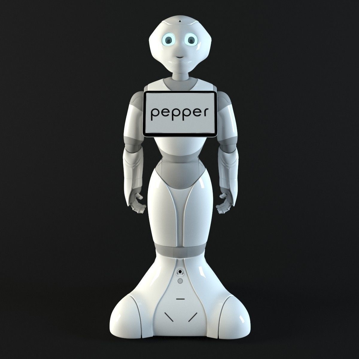 Robot Pepper Low-poly 3D model_3