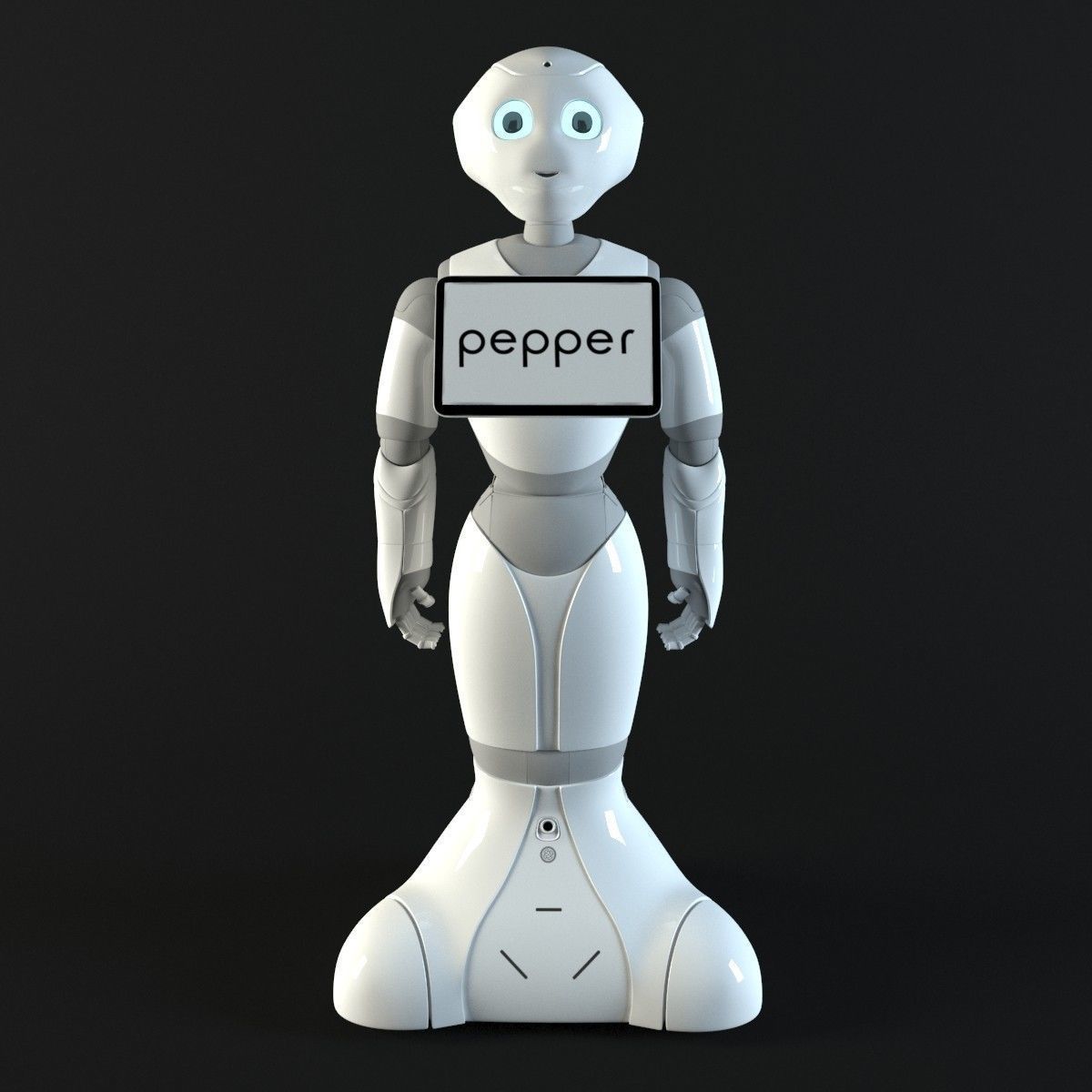 Robot Pepper Low-poly 3D model_1