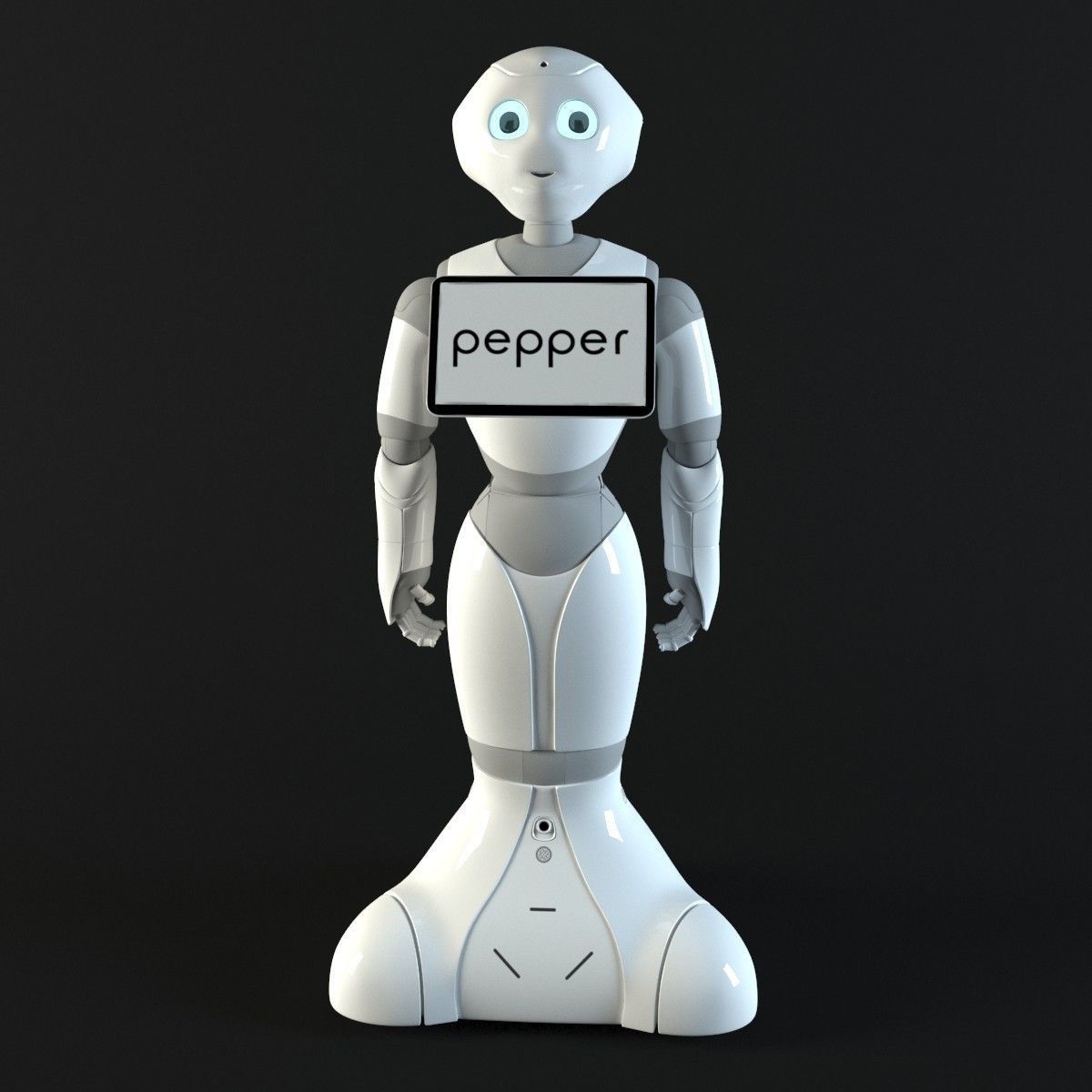 Robot Pepper Low-poly 3D model_2