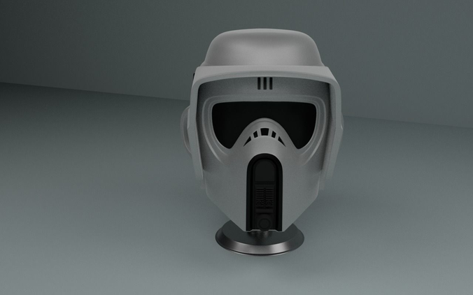 Star Wars Stormtrooper Biker Scout Helmet 3D print model