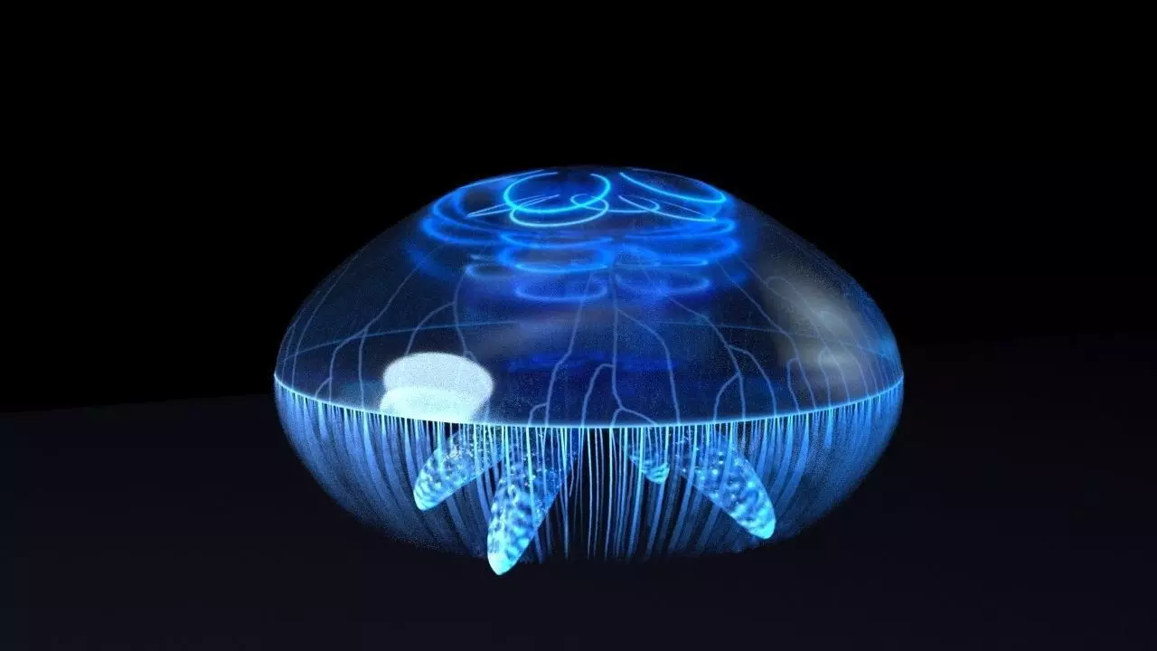 Jellyfish with UE4 Support Low-poly 3D model_0