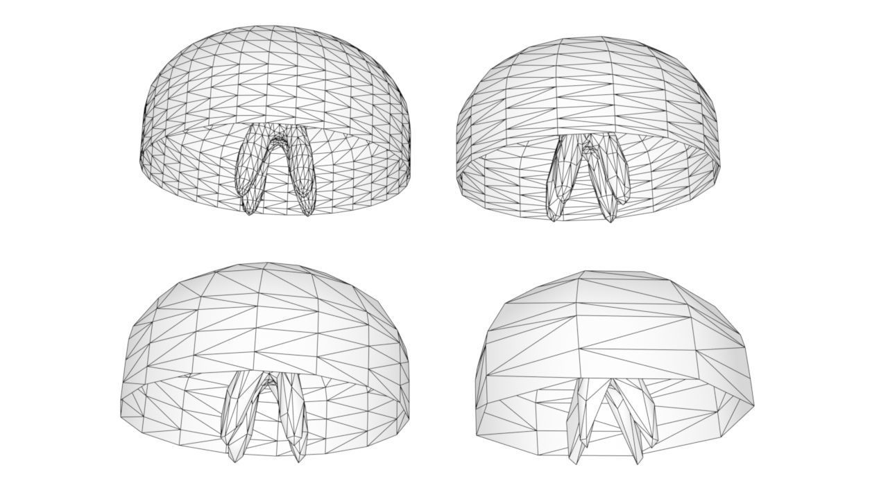 Jellyfish with UE4 Support Low-poly 3D model_3