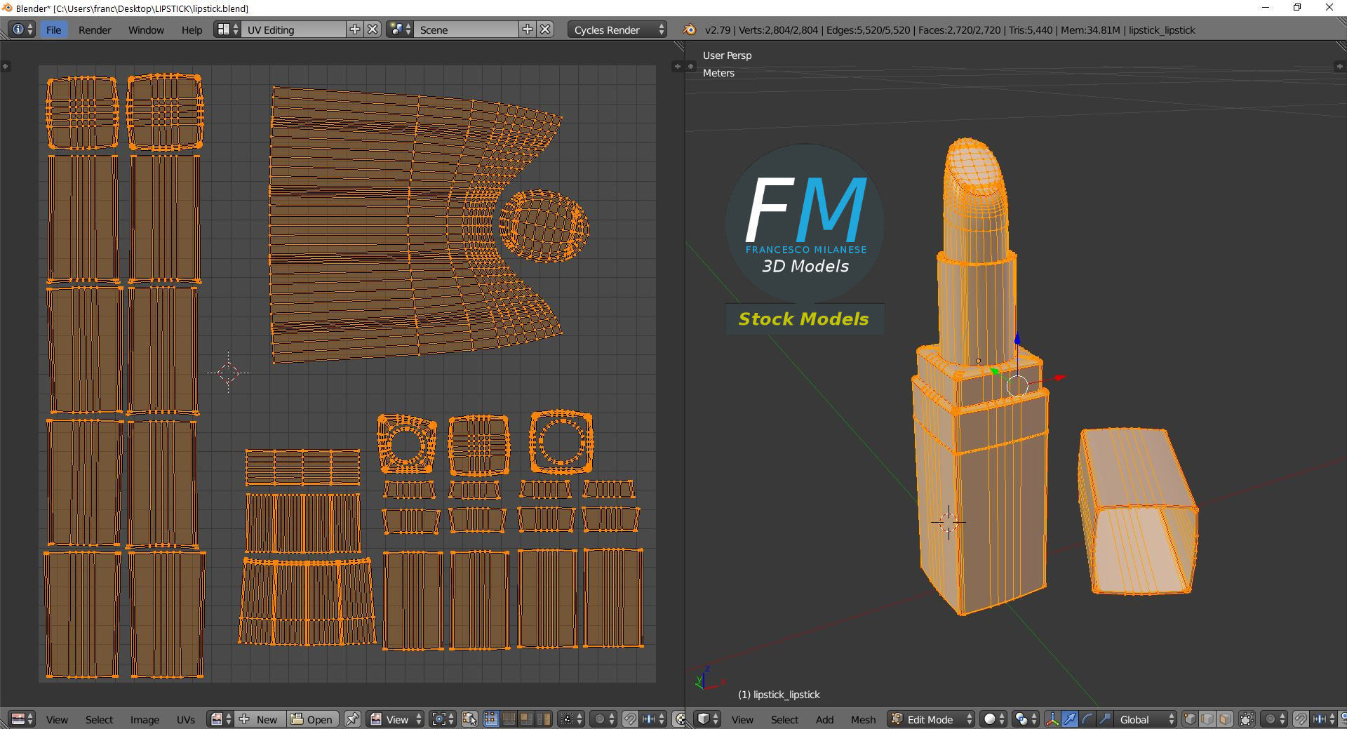 Lipstick 3D model_10
