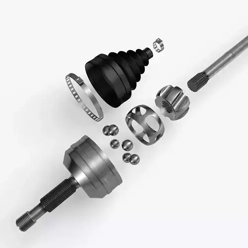Driveshaft with CV-joints 3D model