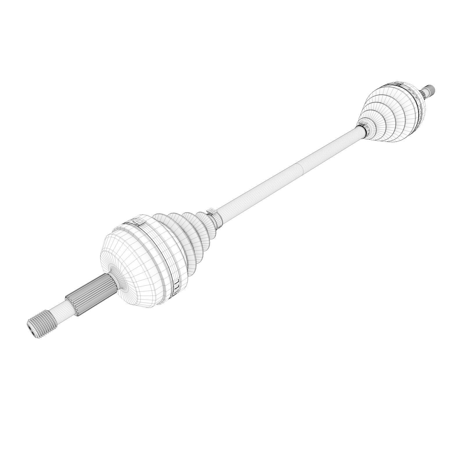 Driveshaft with CVjoints 3D model CGTrader