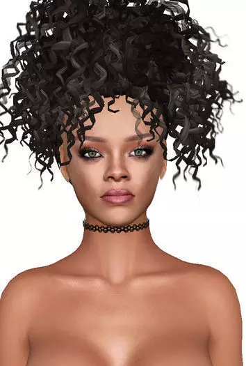 Rihanna Head Model Low-poly 3D model_0