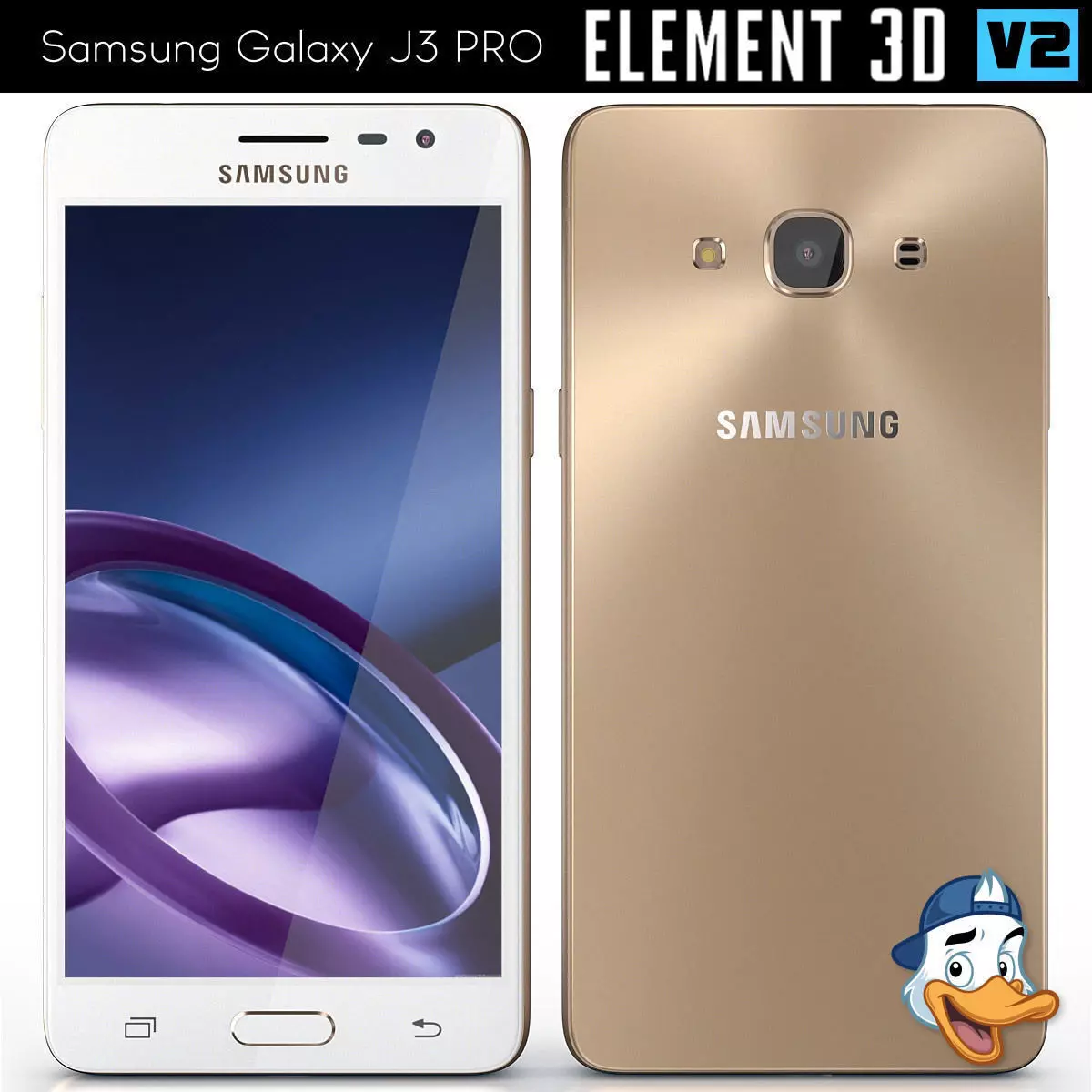 Samsung Galaxy J3 PRO for Element 3D 3D model_0