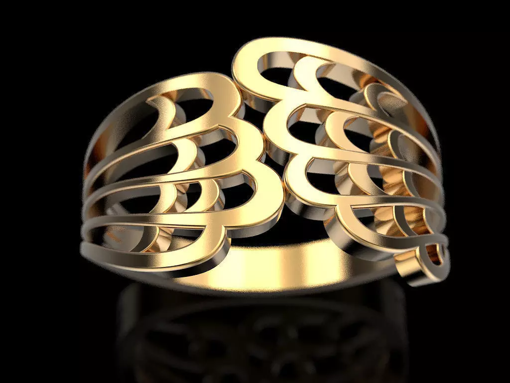 Ring Wings Embracing Finger 3D print model_0