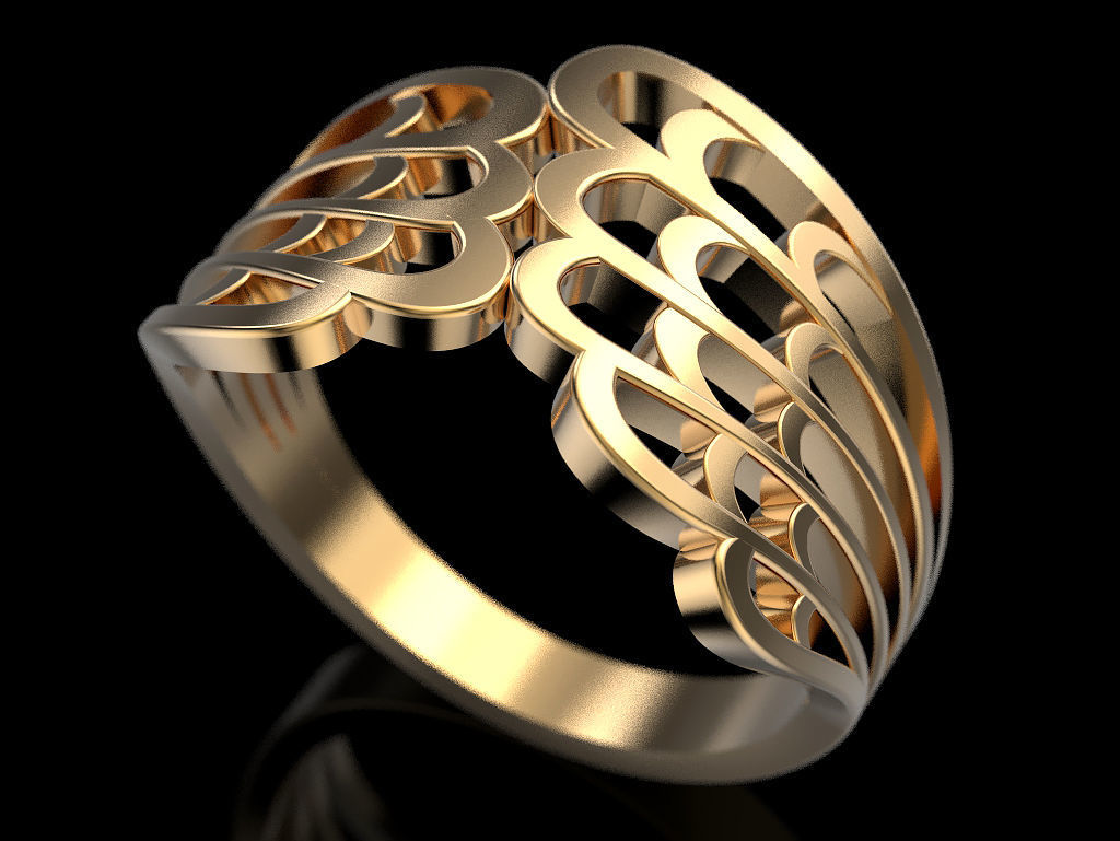 Ring Wings Embracing Finger 3D print model_3
