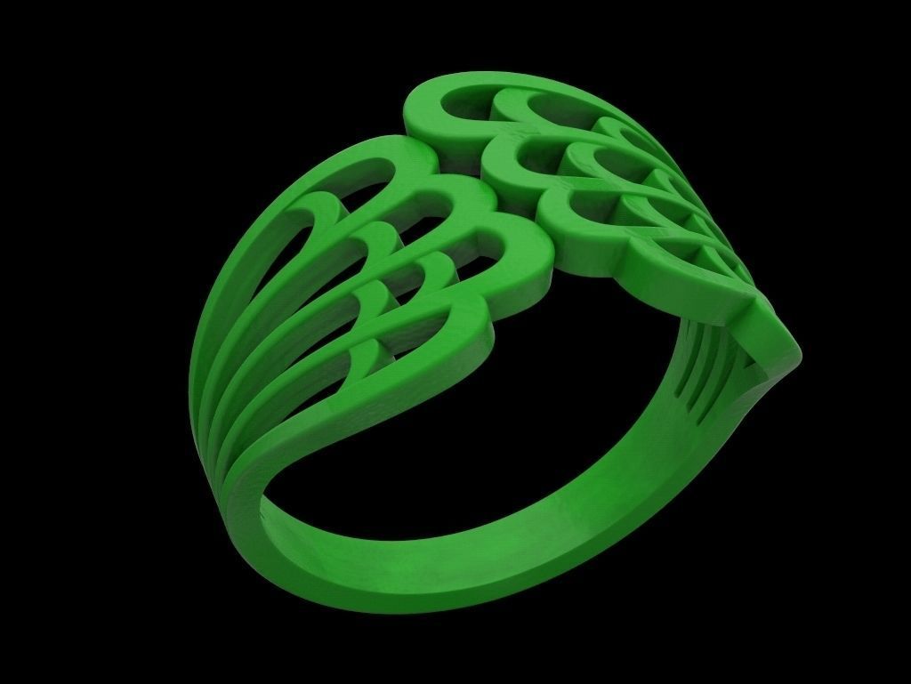 Ring Wings Embracing Finger 3D print model_6