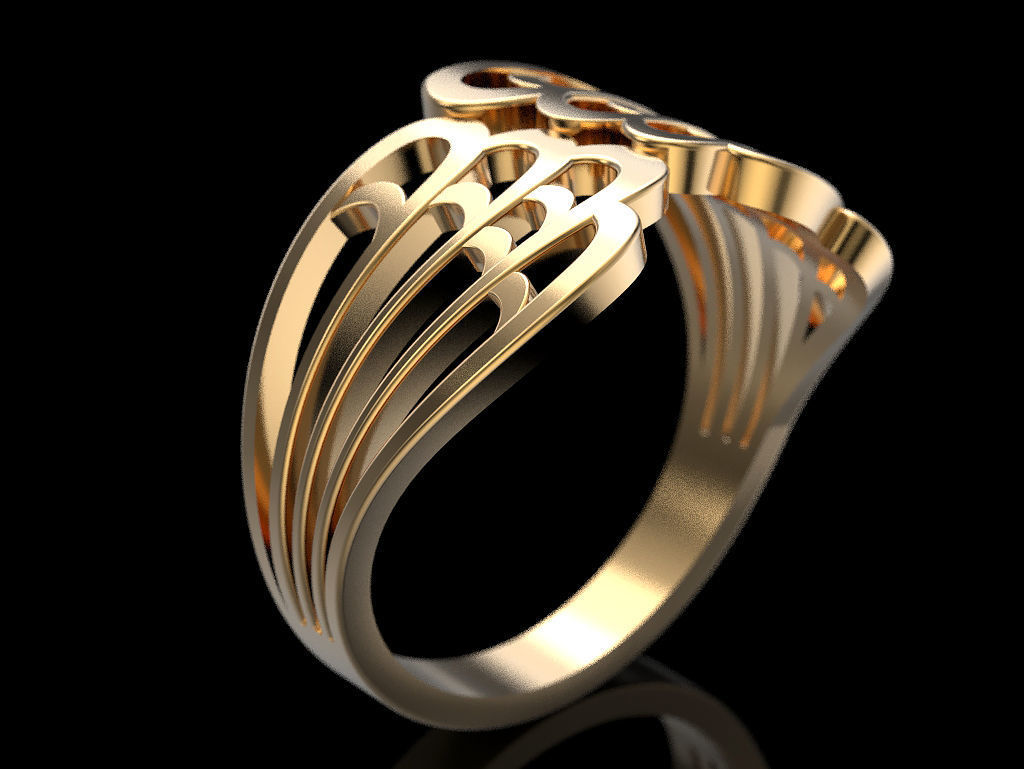 Ring Wings Embracing Finger 3D print model_2