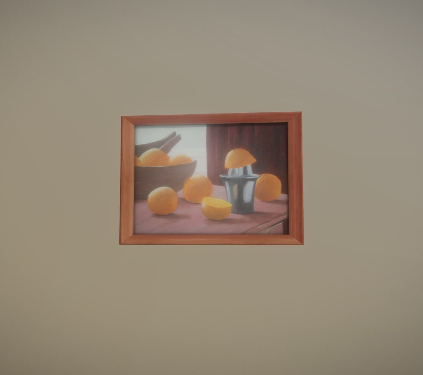 Oranges Painting low-poly game ready Low-poly 3D model_1