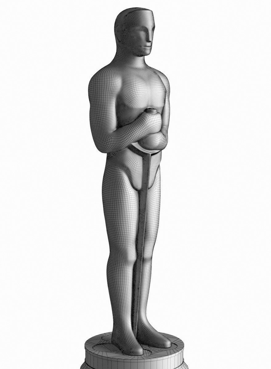 Oscar Award Statue 3D print model_4