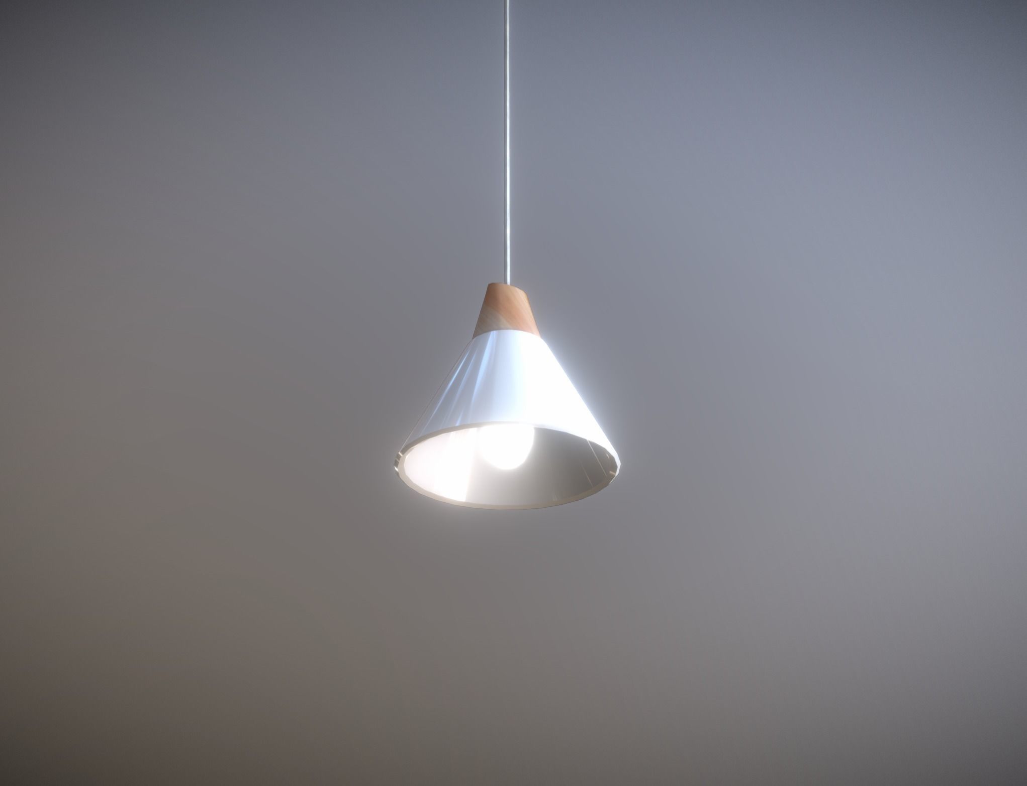Hanging Ceiling Lamp low-poly game ready Low-poly 3D model_3