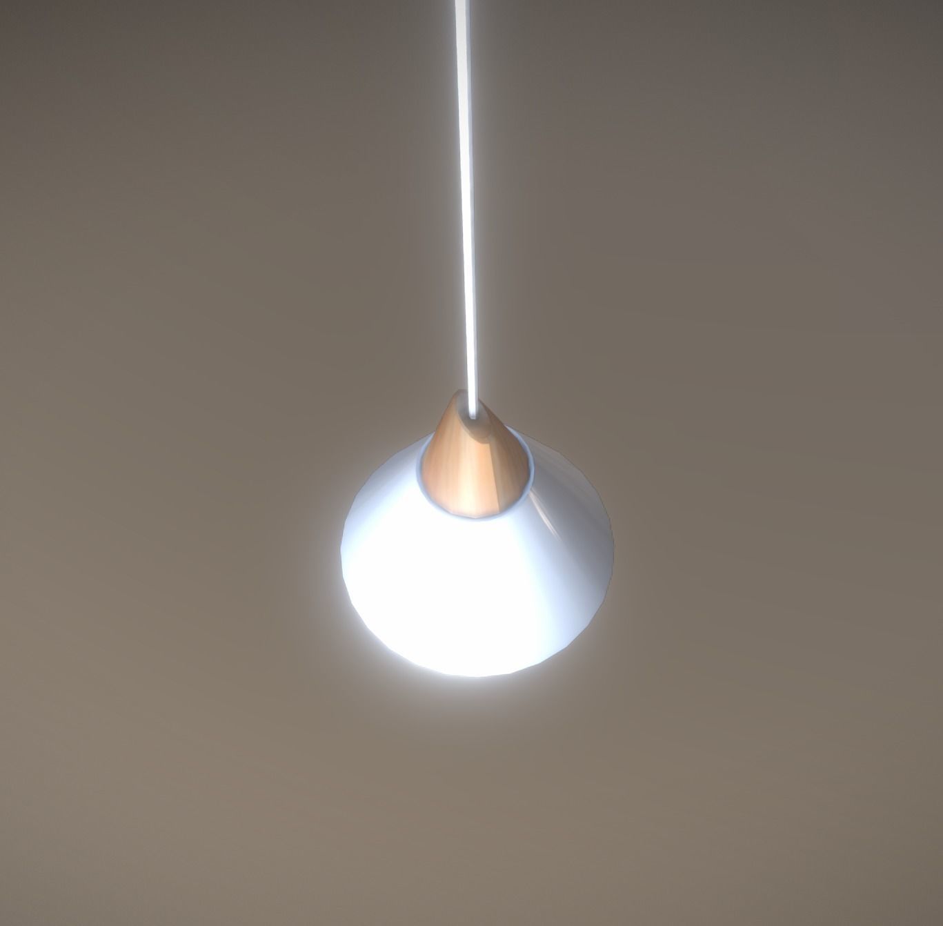Hanging Ceiling Lamp low-poly game ready Low-poly 3D model_1