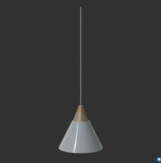 Hanging Ceiling Lamp low-poly game ready Low-poly 3D model_4