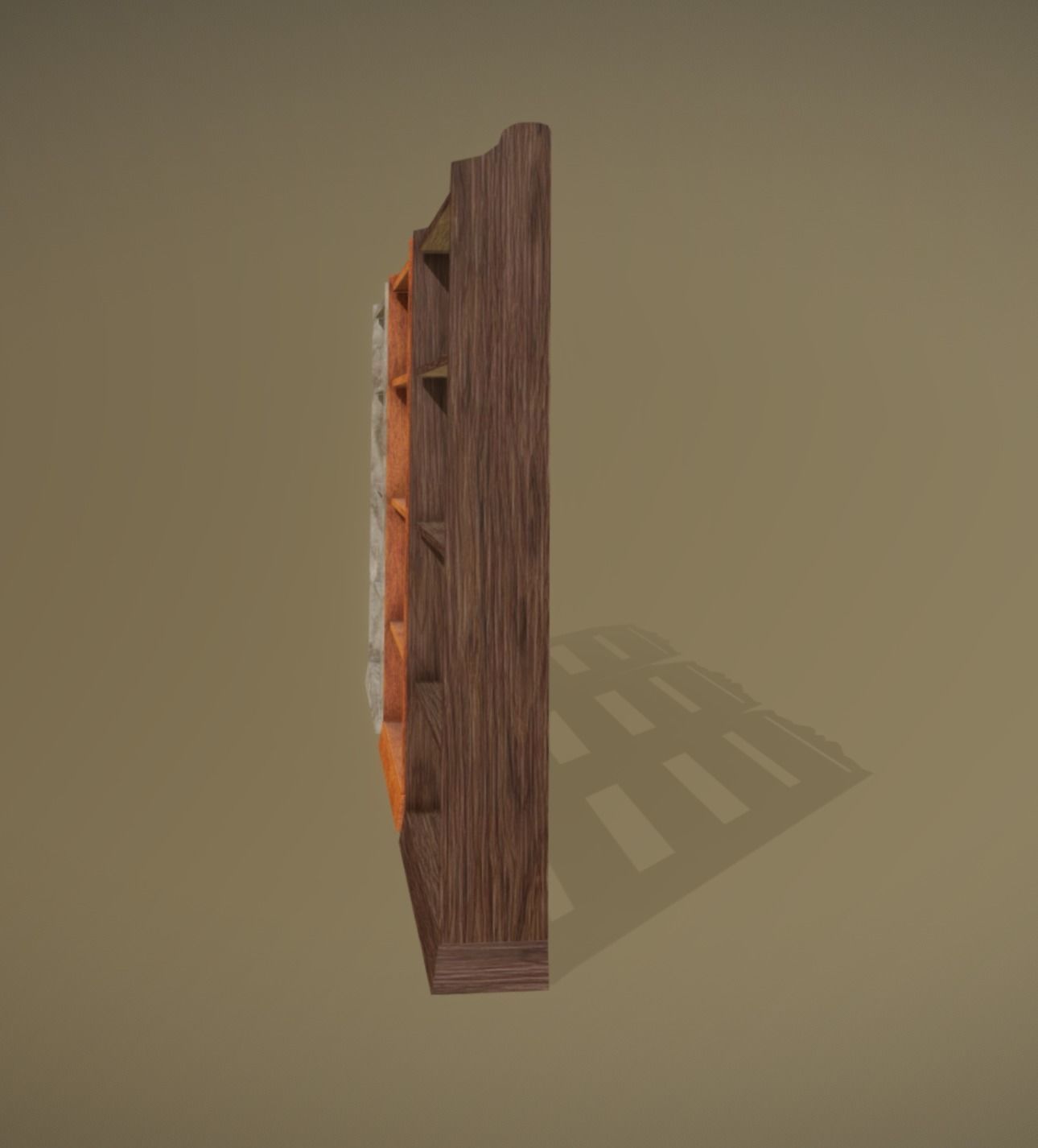 Antique Shelf low-poly game ready Low-poly 3D model_5
