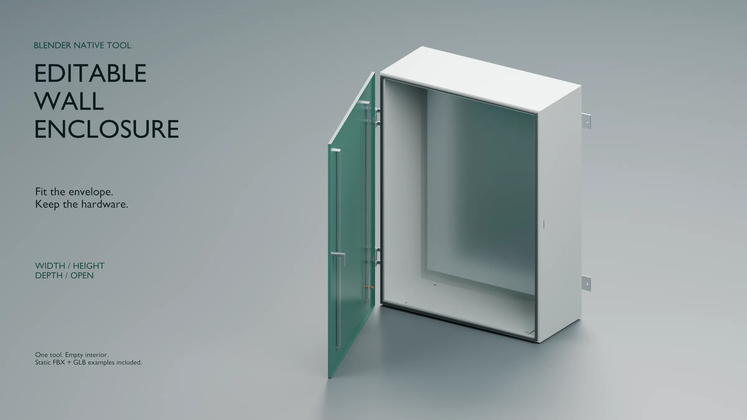 Editable Wall Enclosure - Blender Geometry Nodes 3D model | CGTrader