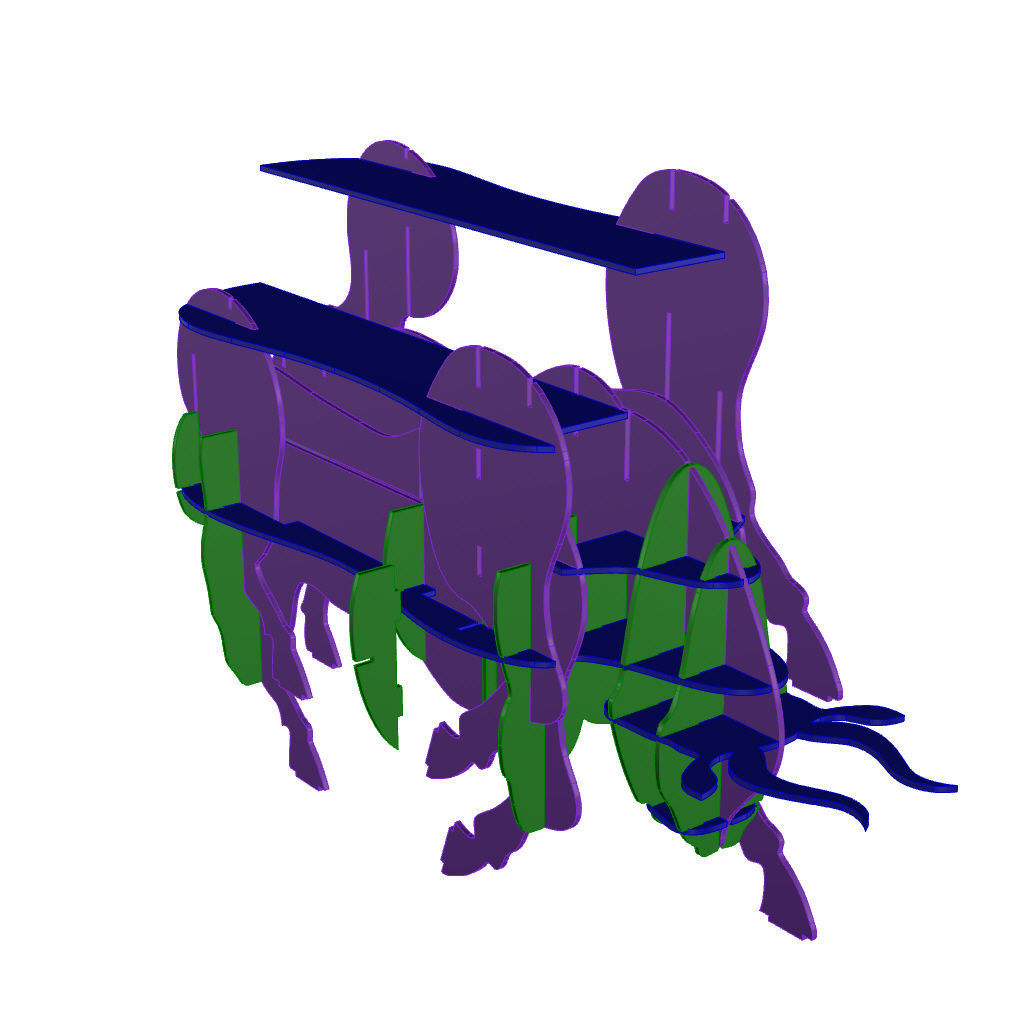 Cofee table Bull  3D model_7