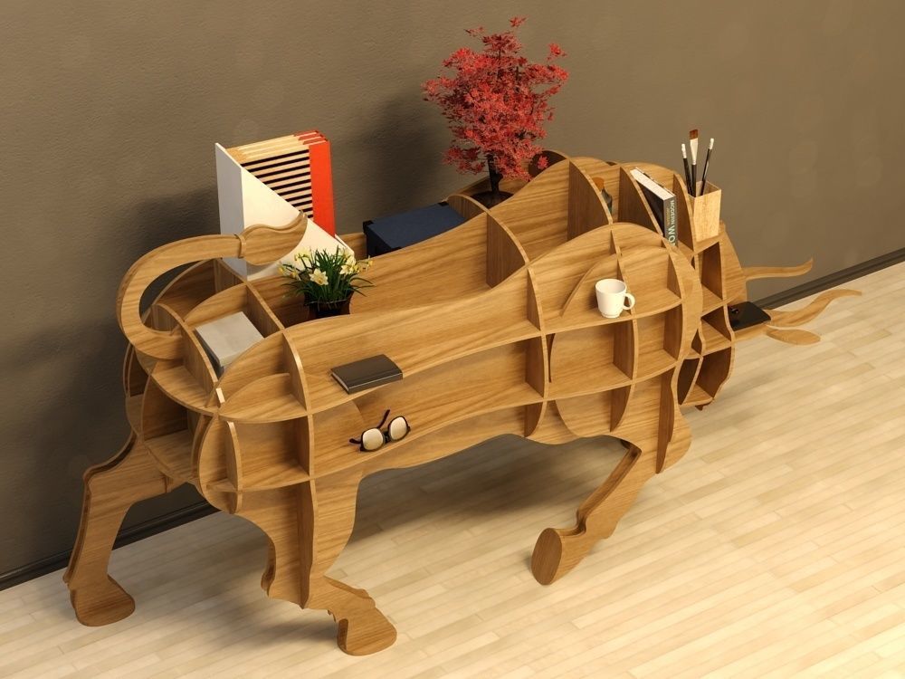 Cofee table Bull  3D model_3