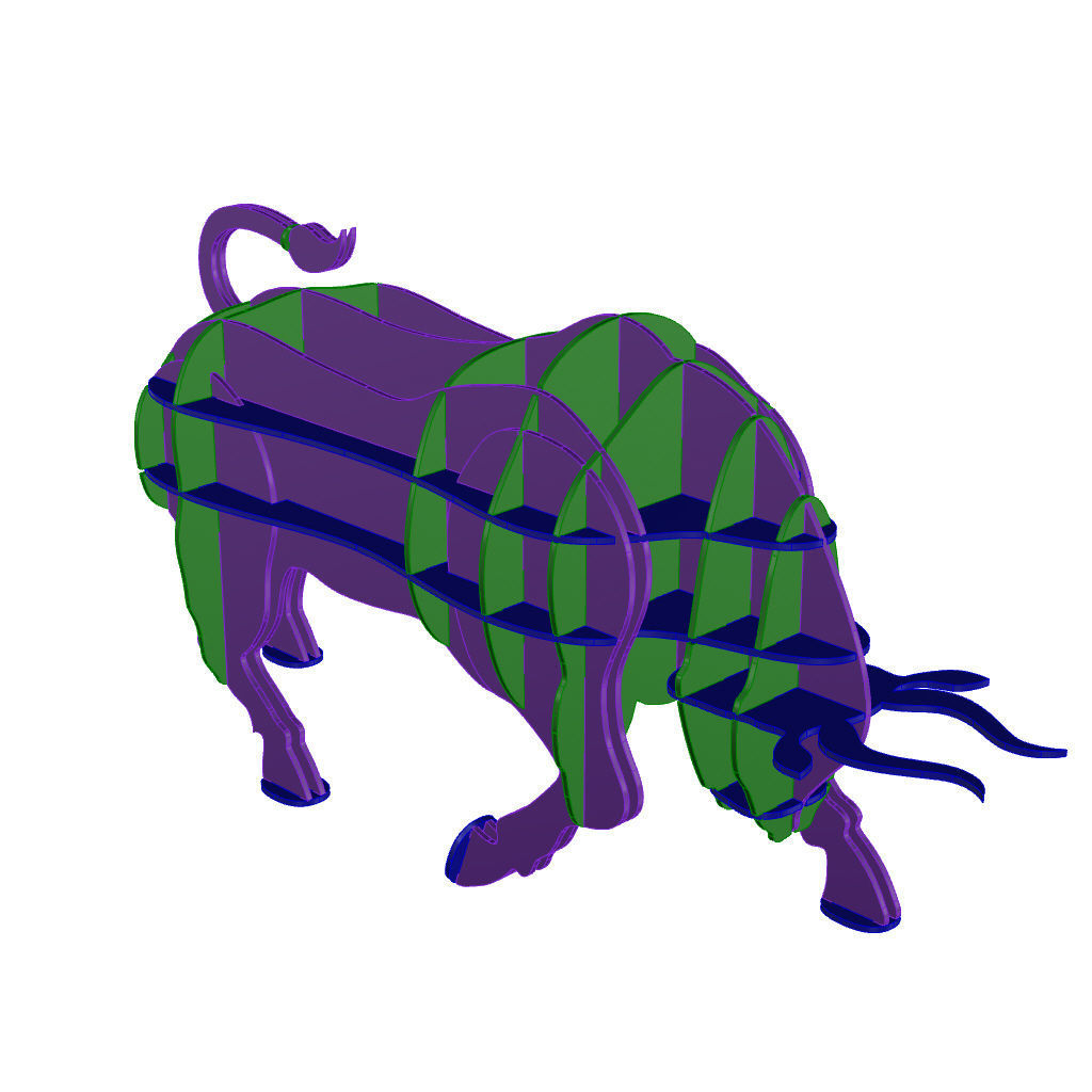 Cofee table Bull  3D model_8