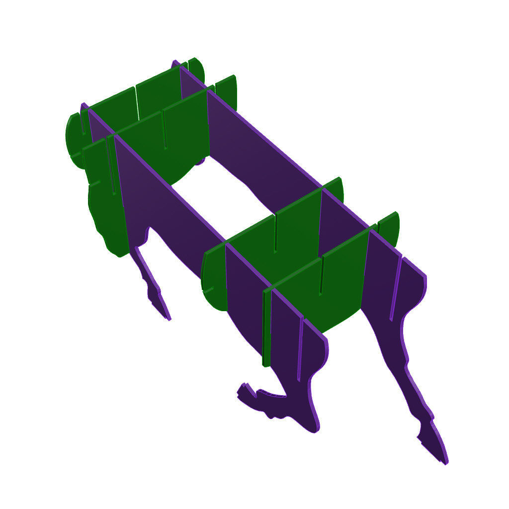 Cofee table Bull  3D model_4