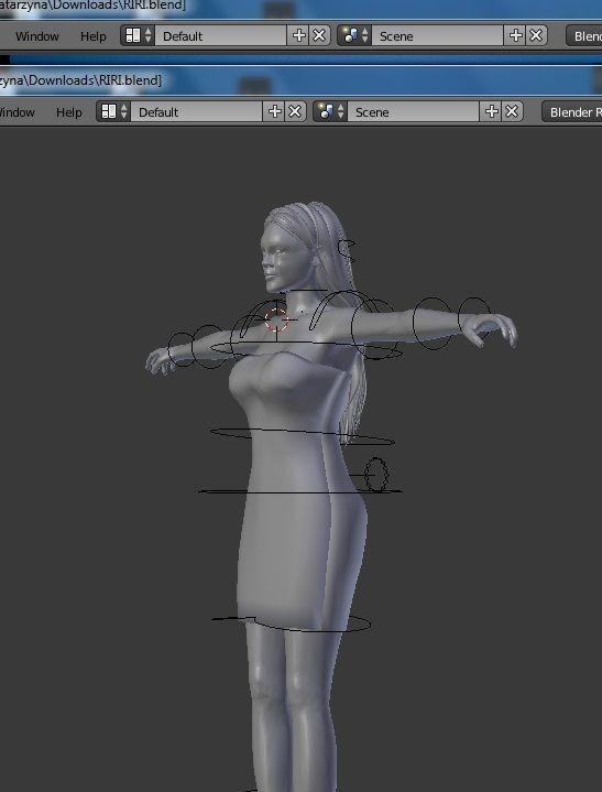 Rihanna Model Rigged Low-poly 3D model_4