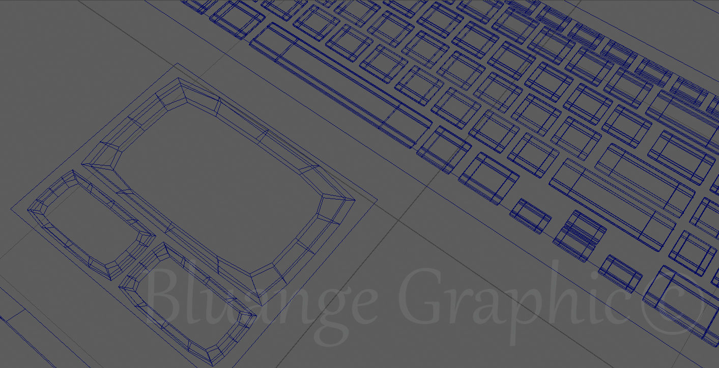 Laptop with mouse 3D model_5