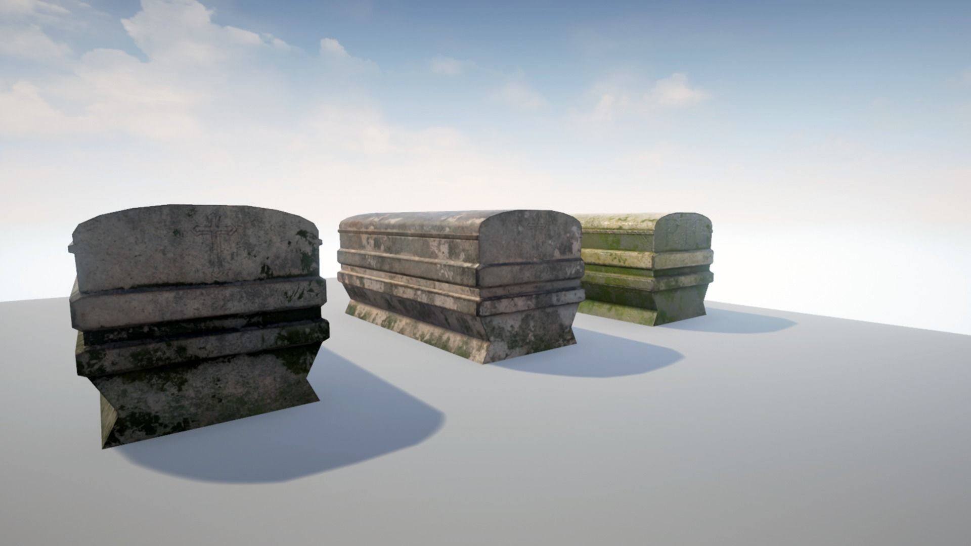 Cemetery Pack Low-poly 3D model_35