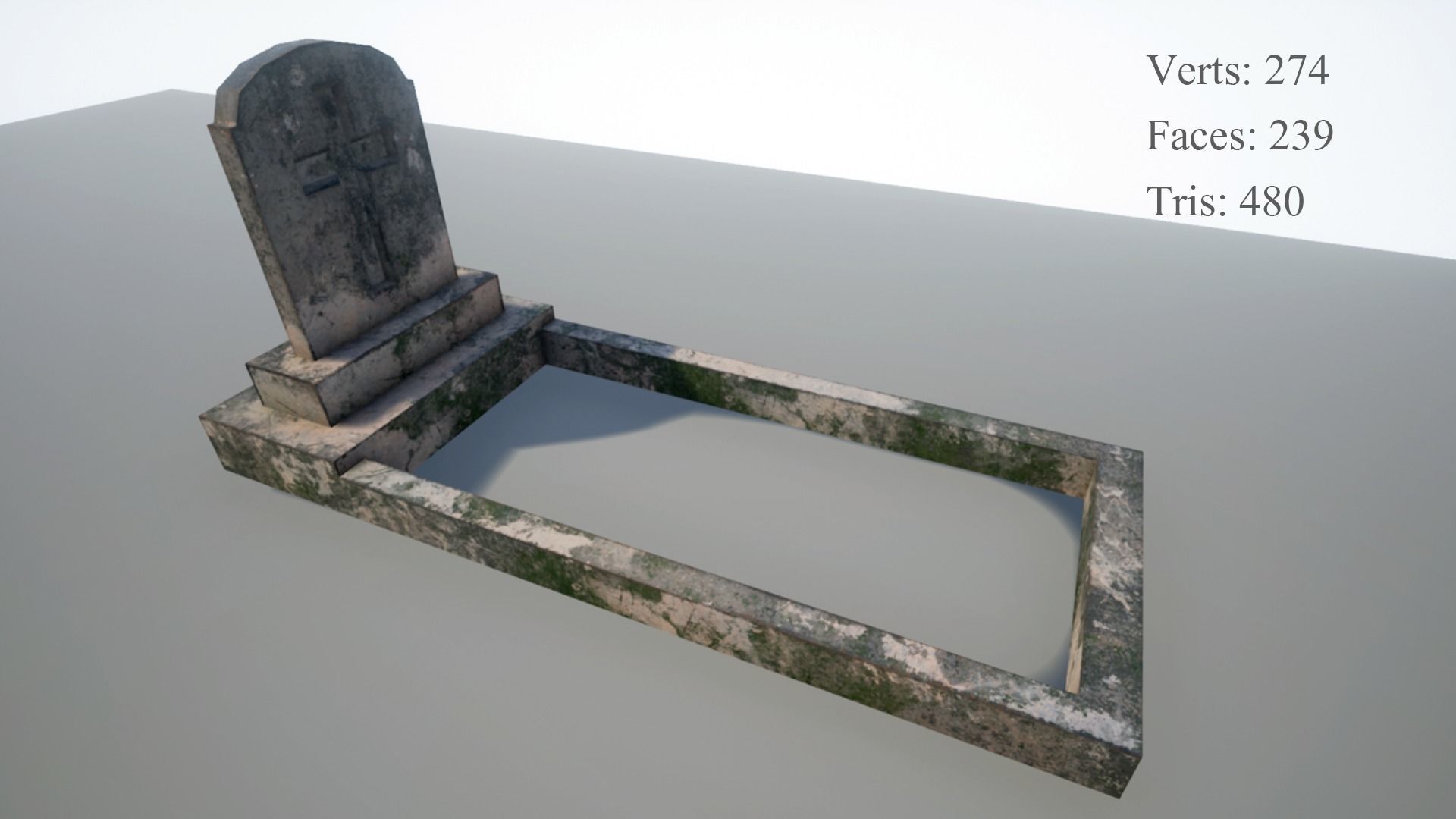 Cemetery Pack Low-poly 3D model_8