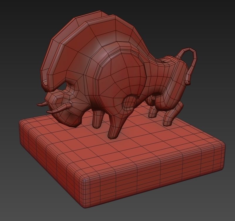 Steampunk Industrial Wall Shelf  3D model_4