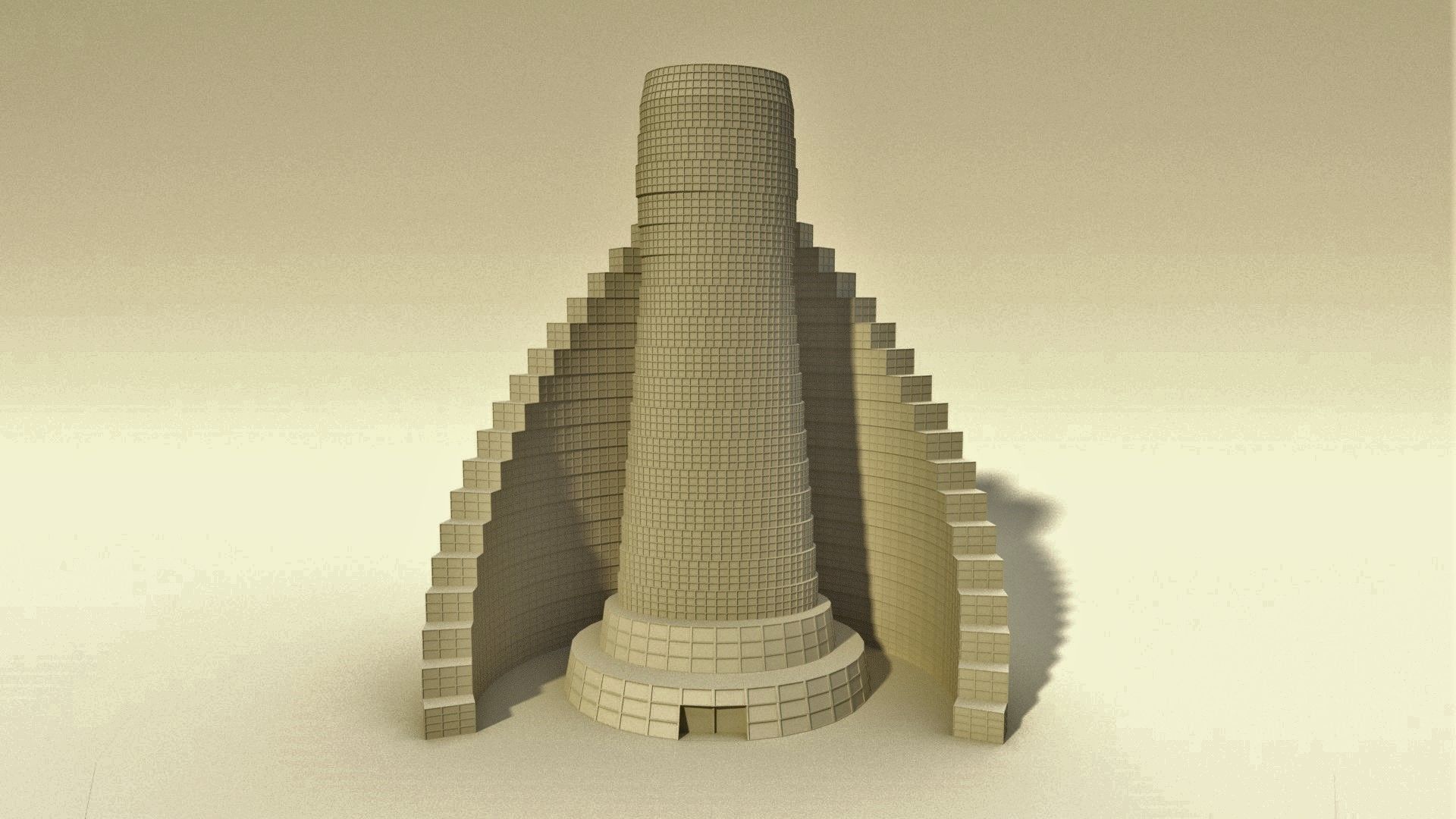 Multi purpose building 2 Free 3D model_5