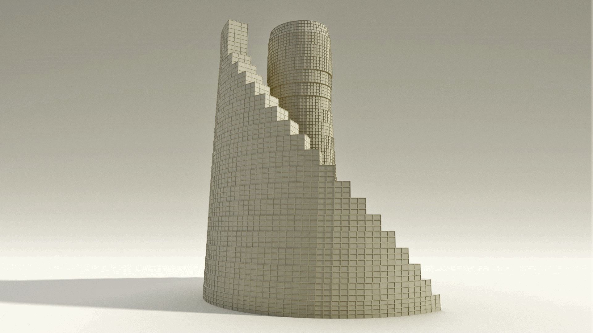 Multi purpose building 2 Free 3D model_7