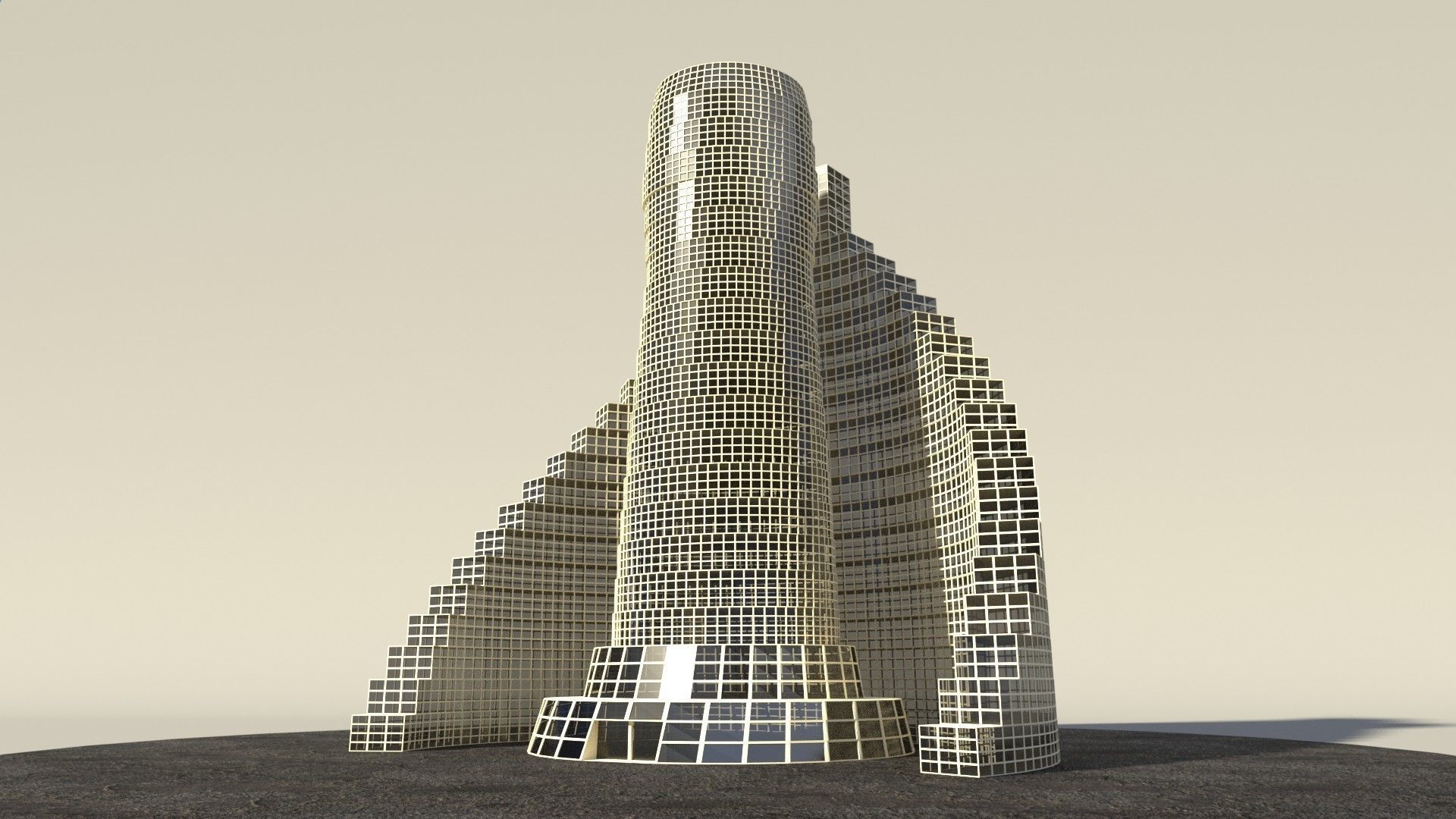 Multi purpose building 2 Free 3D model_1