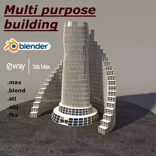 Multi purpose building 2 Free 3D model Multi purpose building 2 Free 3D model
