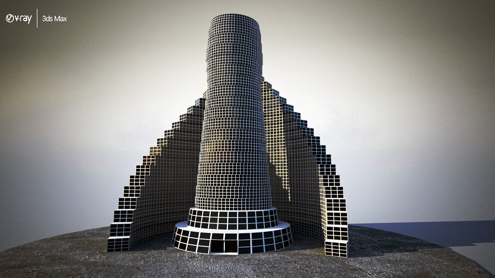 Multi purpose building 2 Free 3D model_2