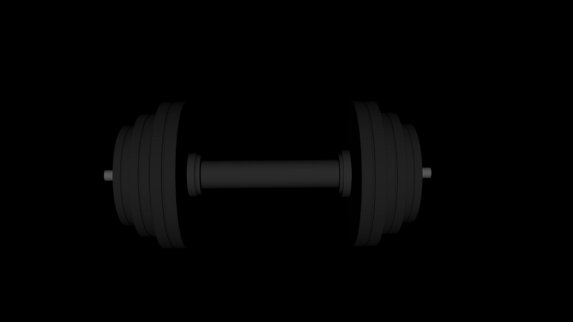 Dumbbell Low-poly 3D model_8