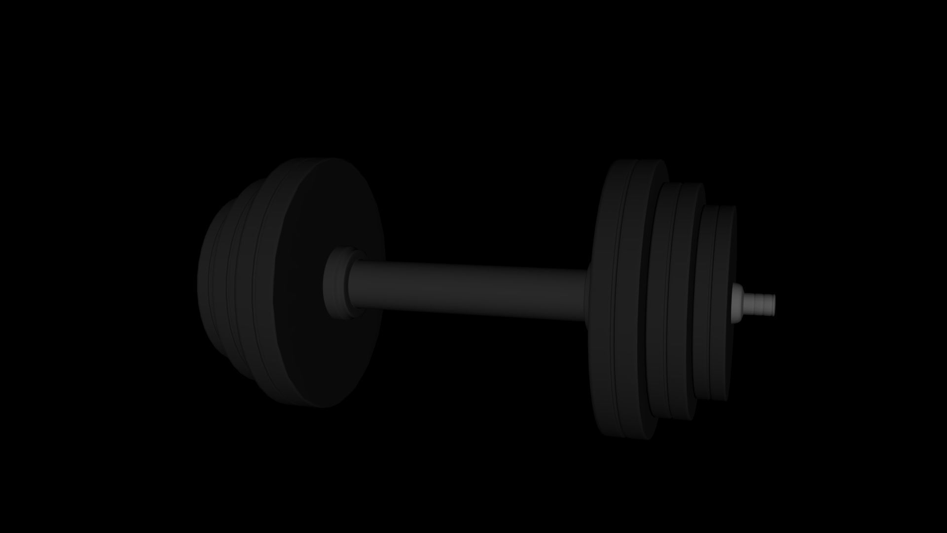 Dumbbell Low-poly 3D model_10
