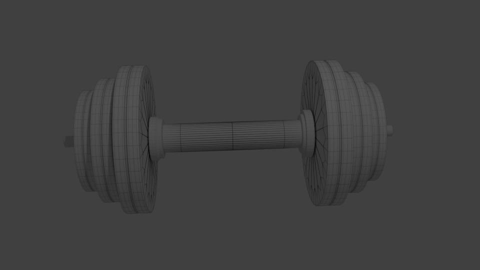 Dumbbell Low-poly 3D model_11