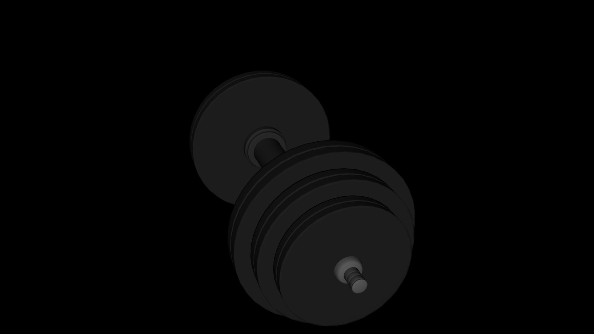 Dumbbell Low-poly 3D model_1