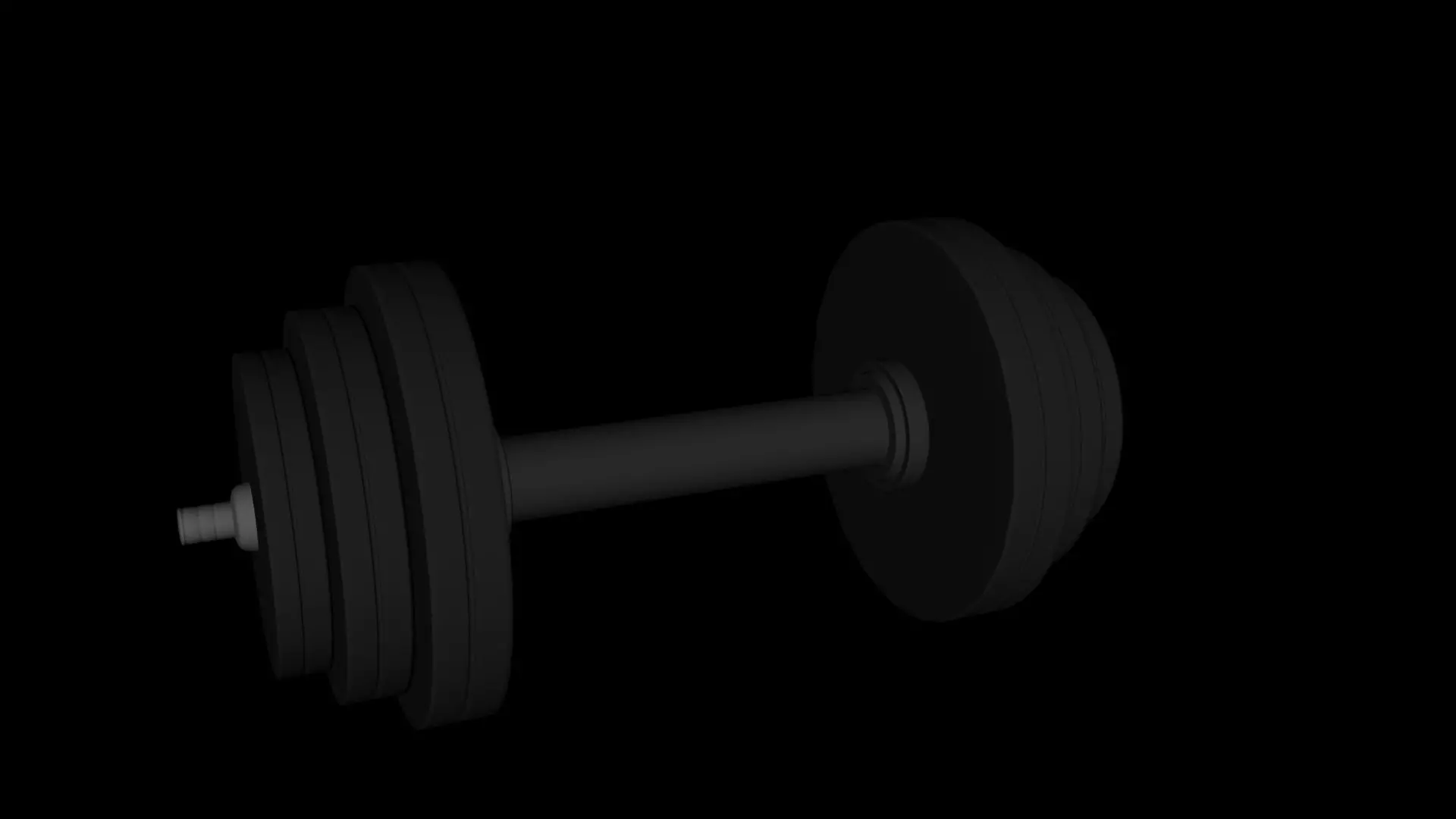 Dumbbell Low-poly 3D model_0