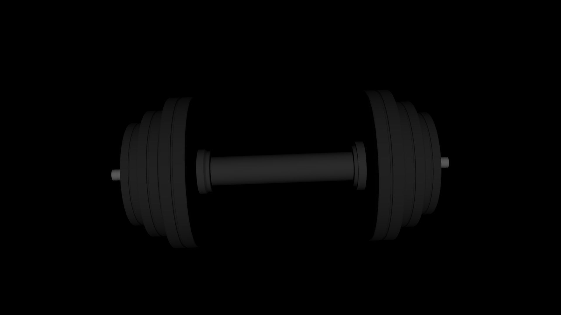 Dumbbell Low-poly 3D model_5