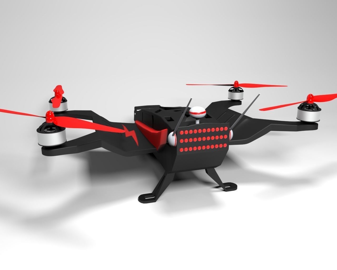 Racing Drone v01 3D model_3