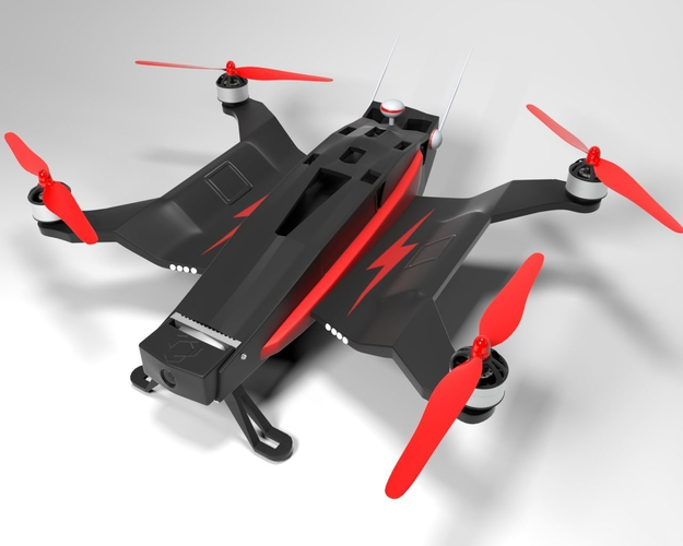 Racing Drone v01 3D model