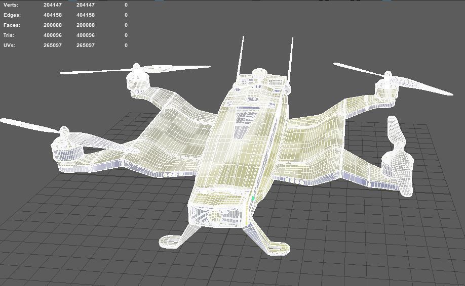 Racing Drone v01 3D model_5