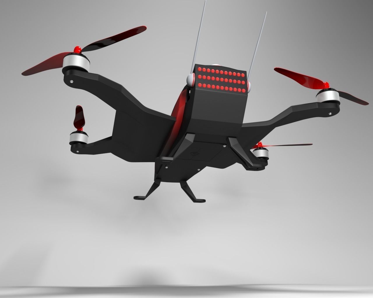 Racing Drone v01 3D model_4
